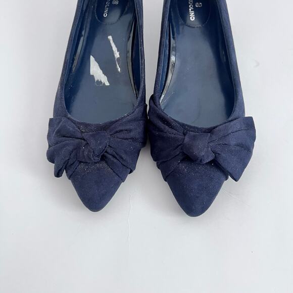 BANDOLINO RESSIE WOMENS FLATS OXFORDS BALLET SLIPPER SHOES SIZE 7M NAVY BLUE - Picture 3 of 9